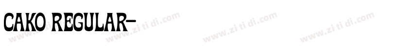 Cako Regular字体转换